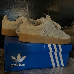 adidas Campus Suede Sneakers in Beige and Gum